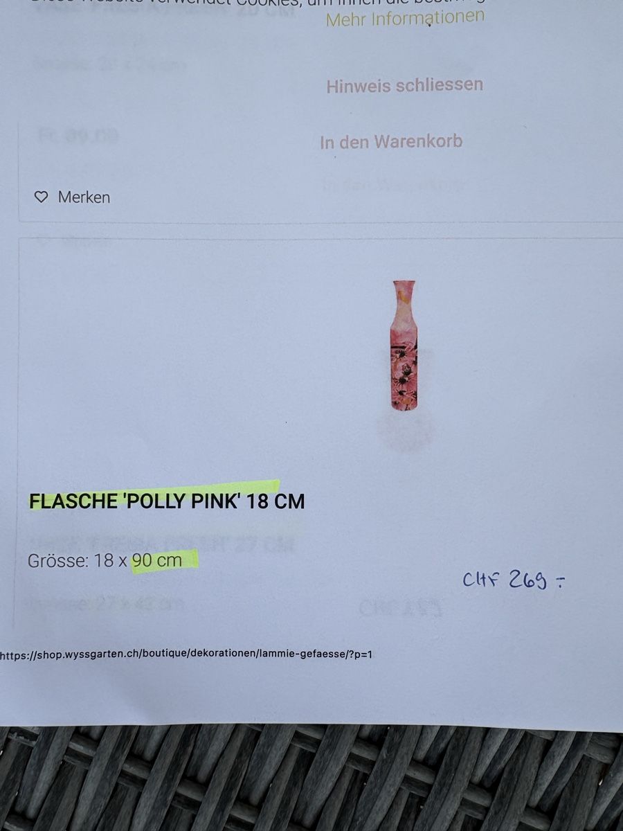 Tutte le decorazioni: Lammie Gefäss/ Flasche Original – Usato da Fehren venduto da Frischki 6
