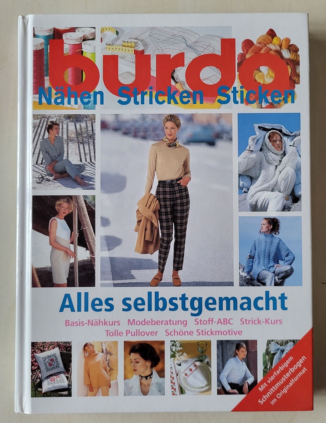 Libri: Burda Buch Nähen Stricken Sticken mit Schnittmusterbogen – Usato da Winterthur venduto da Baer49
