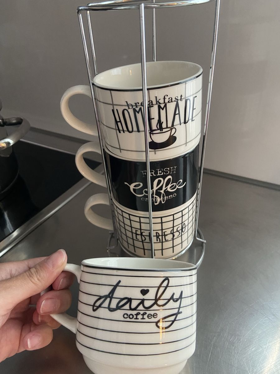 Maisons du monde Tazze: 4er Kaffeetassen-Set mit Ständer – Nuovo (secondo la descrizione) da Zürich venduto da Honeymoon_ 2