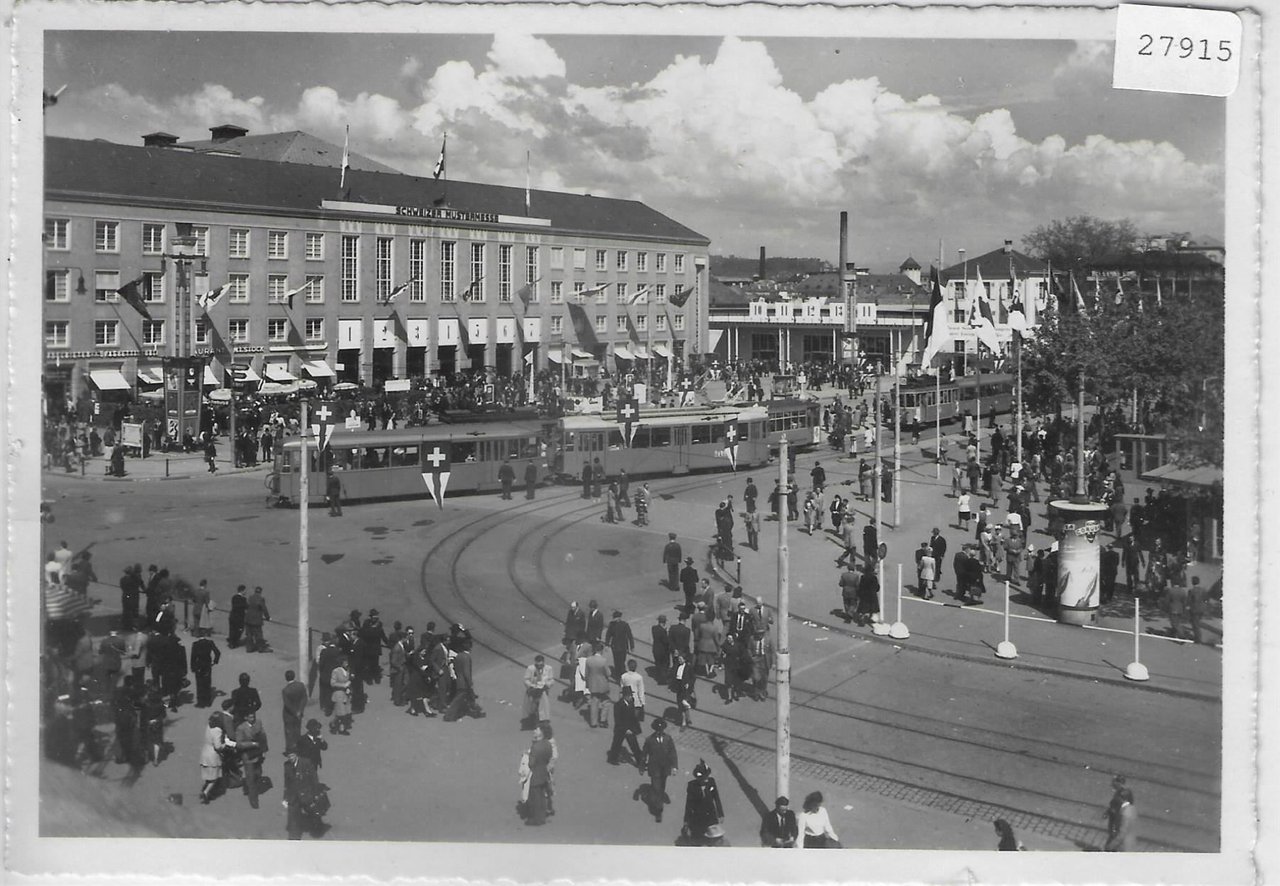 Cartoline postali: Basel - Schweiz. Mustermesse 1951 – Usato da Ettingen venduto da Kartenplanet