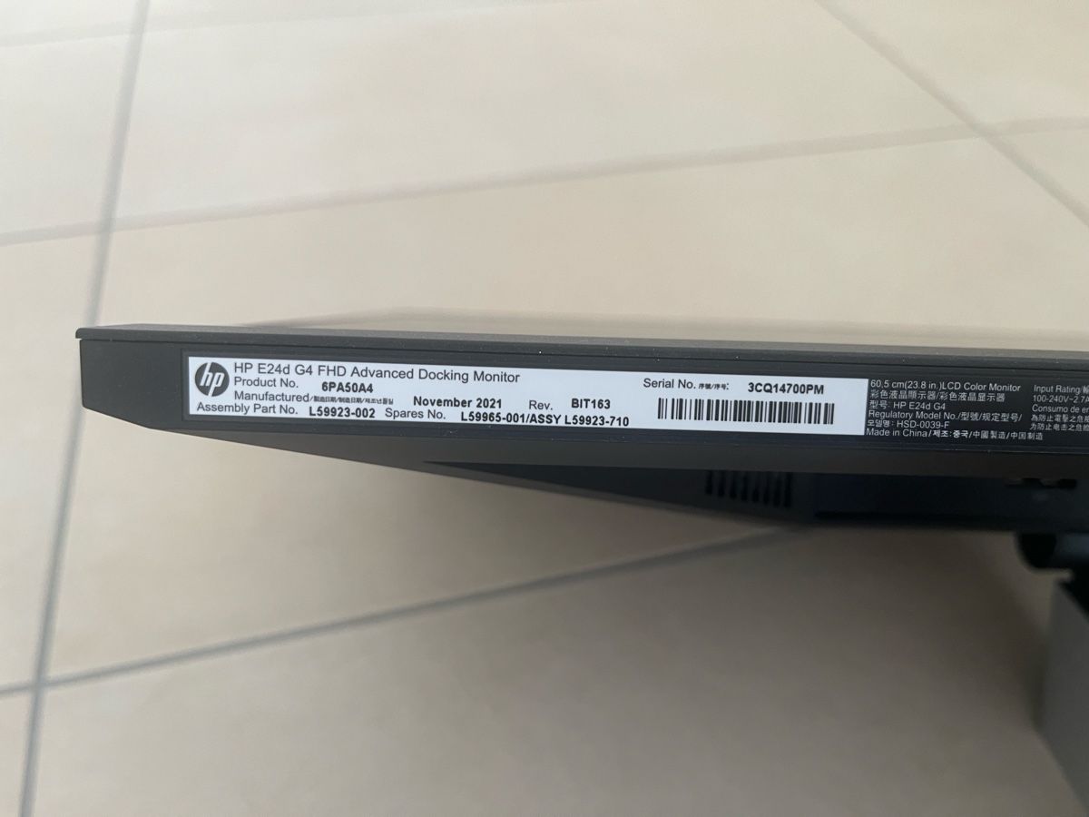 Hewlett Packard Monitor: Monitor HP E24d G4 FHD Docking – Usato da Bellinzona venduto da alessiog_ch 4