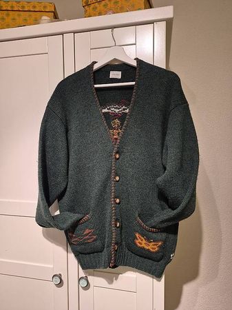 Strickjacke dunkelgrün von Benetton
