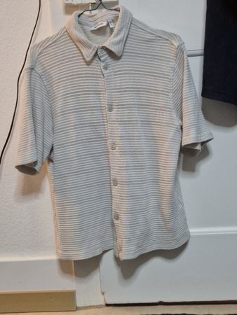 Weekday Hemd kurzarm strukturiert beige Grösse XS