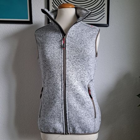 CMP Strickfleece Weste Grau Melange, Gr. M