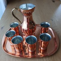 Stöckli Netstal Kupfer Trinkset 7-tlg. Swiss Made, neuwertig