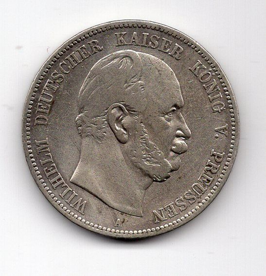 Alle Münzen: (1139) Preussen, 5 Mark 1876 A, ss – Gebraucht aus Rüthi (Rheintal) von erdnuessli1 1