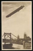 Köln, Zeppelin über Rheinpartie mit Br