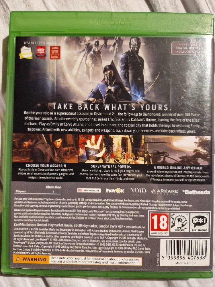 Giochi: XBOX ONE: Dishonored 2 Englisch – Usato da Brittnau venduto da Zibu 1