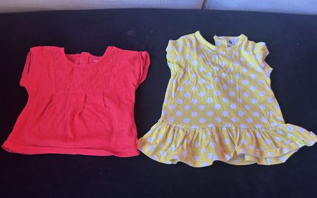 Lot de 2 t-shirt fille, taille 3 mois
