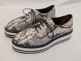 MARCCAIN Plateau Schnürschuhe Schlangen-Optik Gr. 37