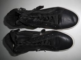 Sneakers midcut noir à lacet P. 40