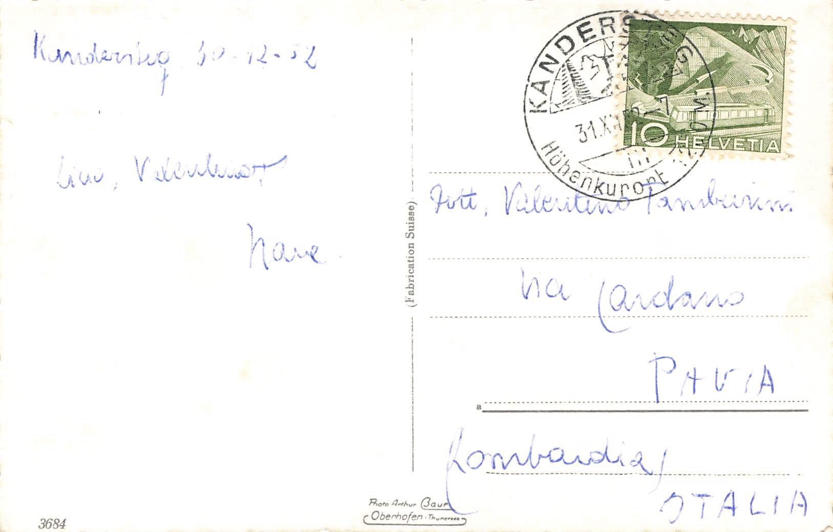 Cartoline postali: Kandersteg Gondelbahn – Usato da Biasca venduto da Blenio71 1