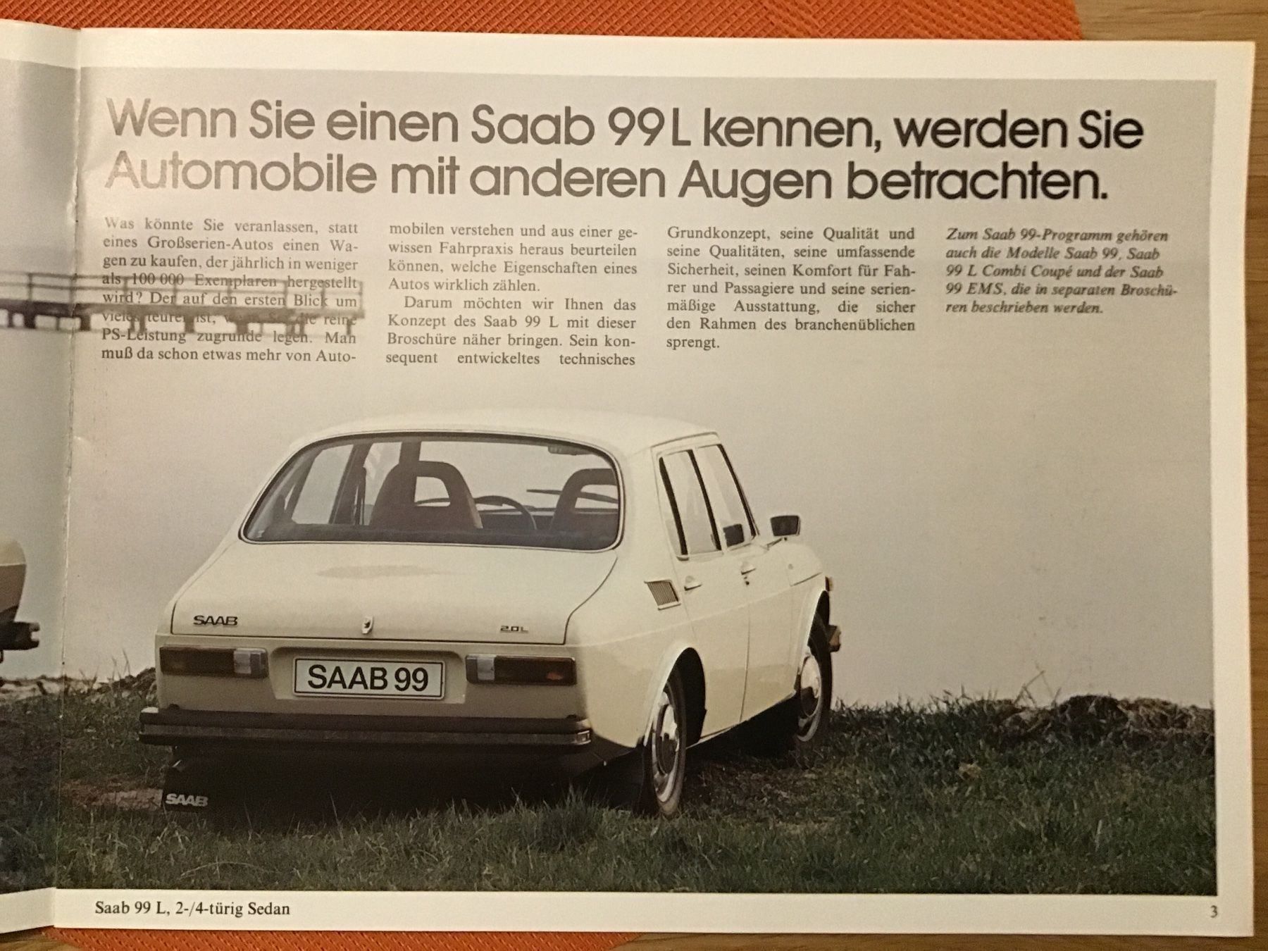 Saab Documenti: Saab 99 L, Verkaufsprospekt 1975 – Usato da Scherzingen venduto da Starseller62 1
