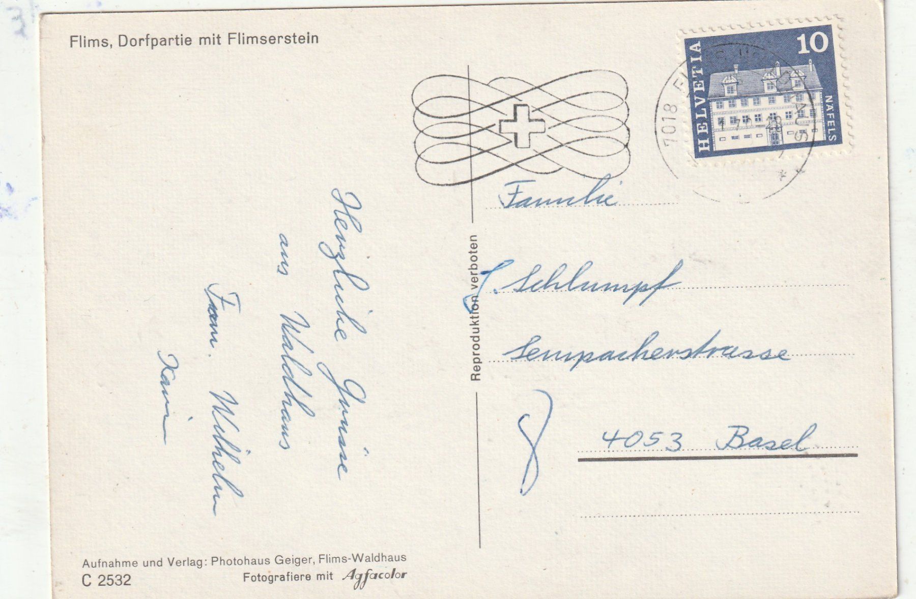 Cartoline postali: Flims Dorfpartie – Usato da Lumbrein venduto da made02 1