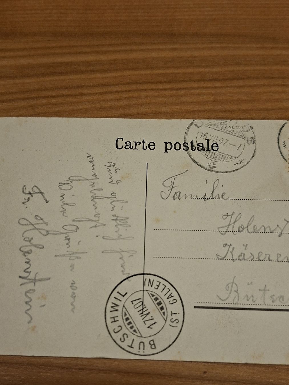 Cartoline postali: Postkarte Glarus 1907 – Usato da Ganterschwil venduto da HeidiuPeter 5