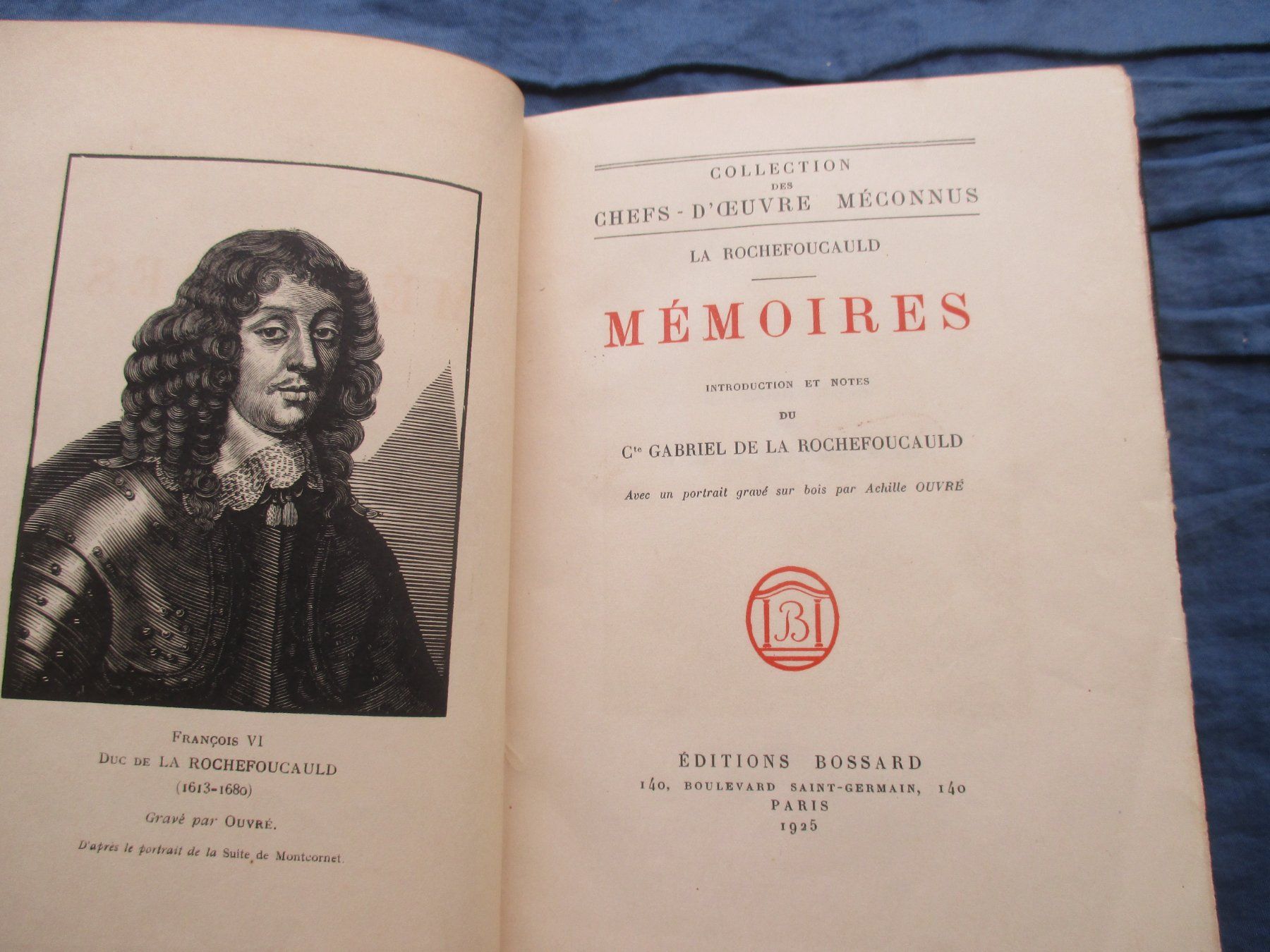 Libri: Mémoires (La Rochefoucauld), numéroté – Usato da Colombier NE venduto da Nevenma 1