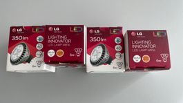 4 LED-Lampen dimmbar warmweiss MR16/GU5.3/6W