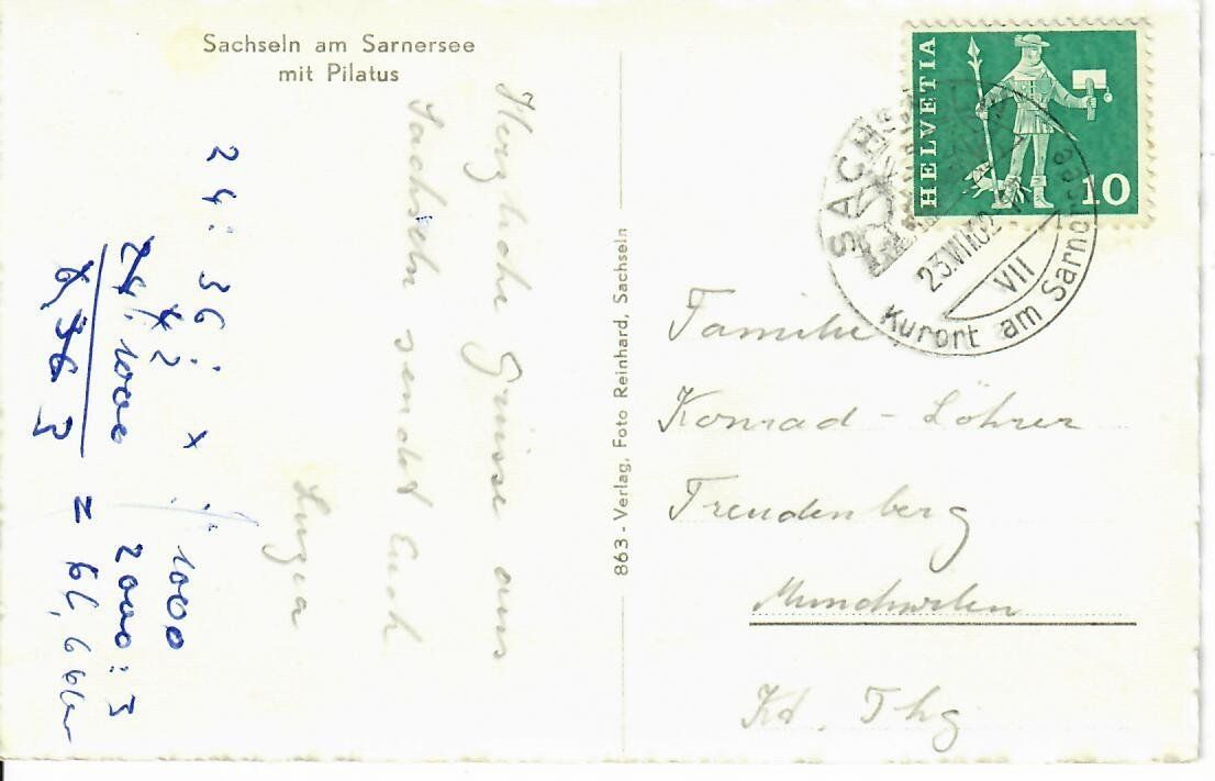 Cartes postales: Sachseln am Sarnersee – D'occasion à Hochdorf par Ziegel-16 1