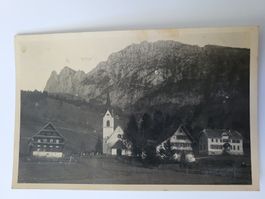 Alte Ansichtskarte: Kirche & Berge, Innerrh. (Wägital) R21
