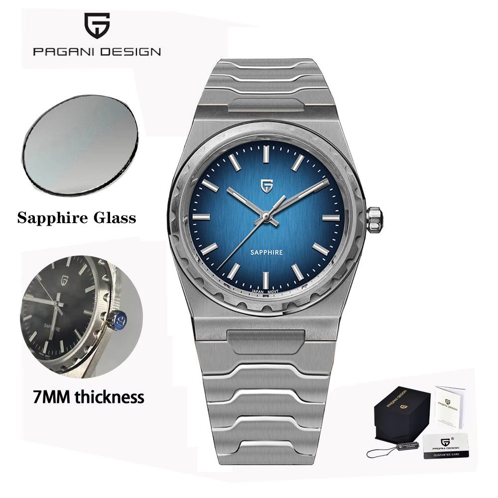 Pagani Design Uhren: Pagani Design Herrenuhr Quartz Saphirglas – Neu (gemäss Beschreibung) aus Suhr von ChronixChronometer
