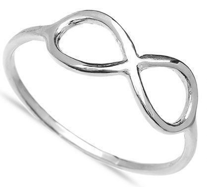 Anelli: Ring 925 Silber INFINITY Unendlichkeit geometrisch fein 56 – Nuovo (secondo la descrizione) da Zürich venduto da goldfisch.schmuck