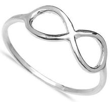 Ring 925 Silber INFINITY Unendlichkeit geometrisch fein 56