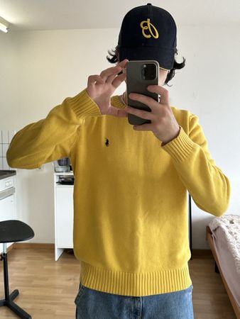 Ralph Lauren Cotton Jumper Yellow, Size S Spring Sale!