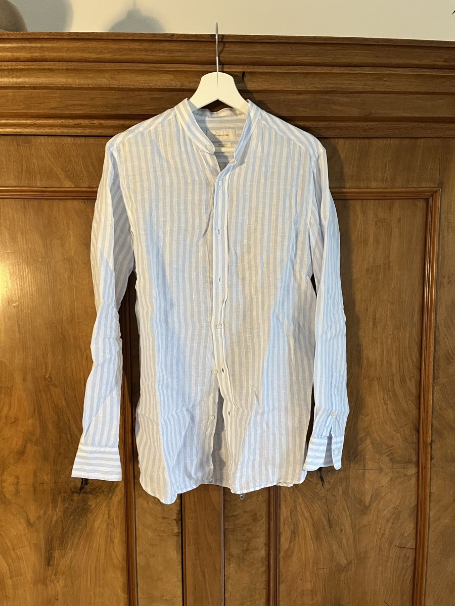 Massimo Dutti Hemden: Leinenhemd, blau-weiss gestreift, Gr. S, Massimo Dutti – Gebraucht aus St. Gallen von Gloom22 1