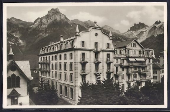 Ansichtskarten: Engelberg, Hotel Hess mit Hahnen aus der – Gebraucht aus Berlin von bartko-reher