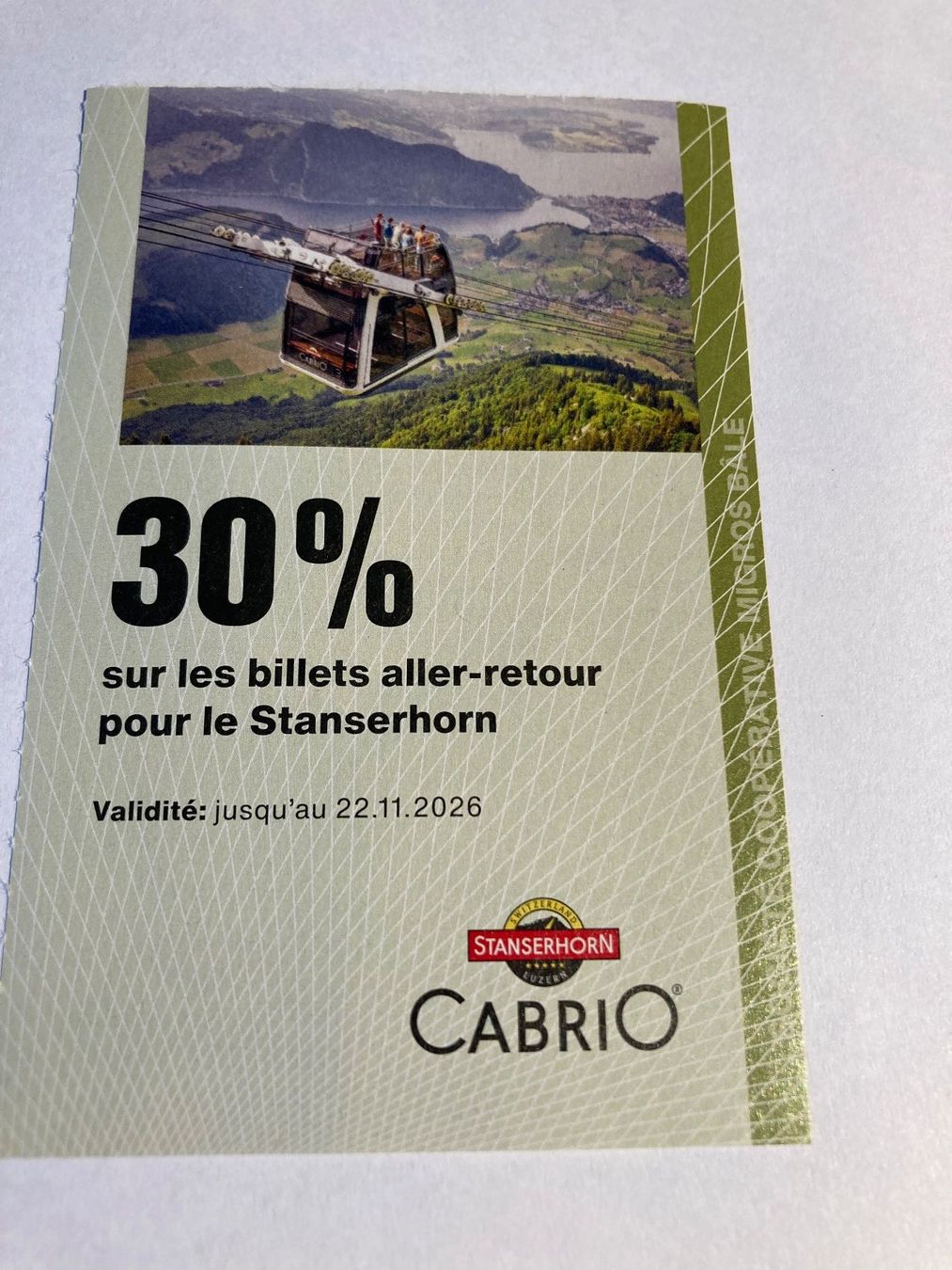 Buoni: 30% de rabais Stanserhorn – Nuovo (secondo la descrizione) da Bressaucourt venduto da lilitisha
