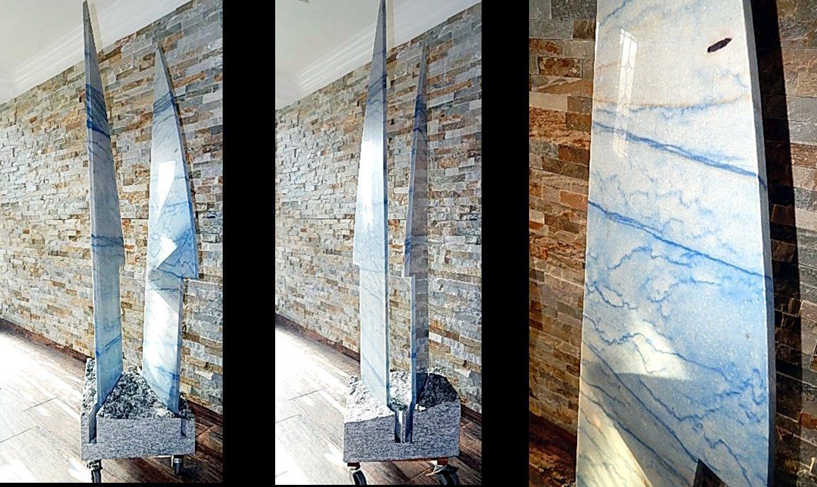 Sculture & Statue: Stein Skulptur Azul Macaubas Einzelstück – Nuovo (secondo la descrizione) da Hittnau venduto da Silvio50 3