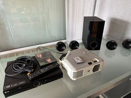 Heimkino Set HP Beamer vp6311 und LG 5.1 Soundsystem HT304SU