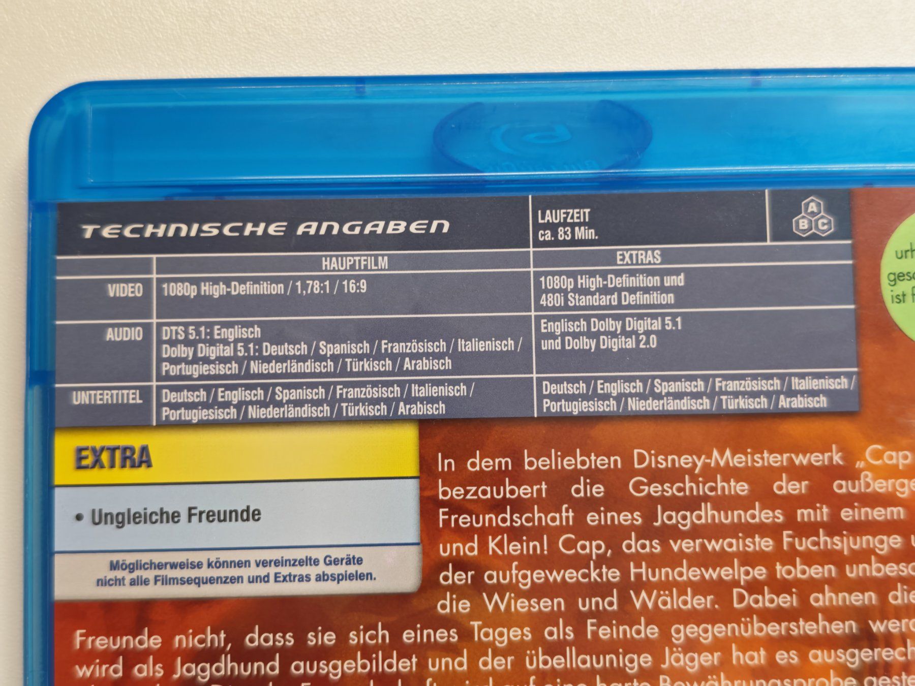 Tutti i DVDs: The Fox and the Hound / Cap und Capper – Usato da Liestal venduto da Kratzilla 3