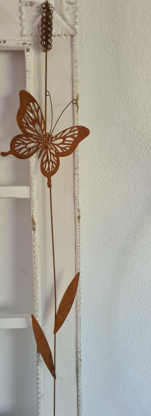 Toutes les décorations: ROSTSTECKER BLÜTE MIT SCHMETTERLIG  76CM LANG – Neuf avec emballage d'origine à Böttstein par decodor-angi 5