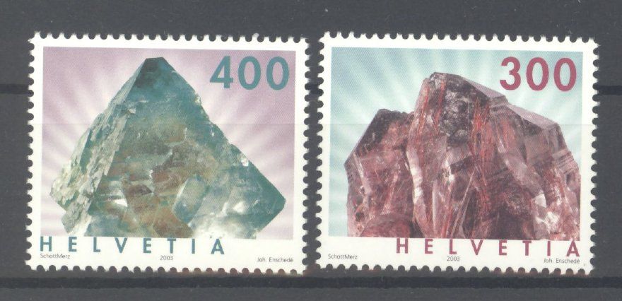 Tutti i francobolli: 2003, Dauermarken Mineralien ** – Usato da Willisau venduto da Vollstempel