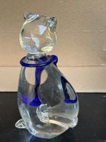 Chat en verre soufflé bleu, décoration d'intérieur 49