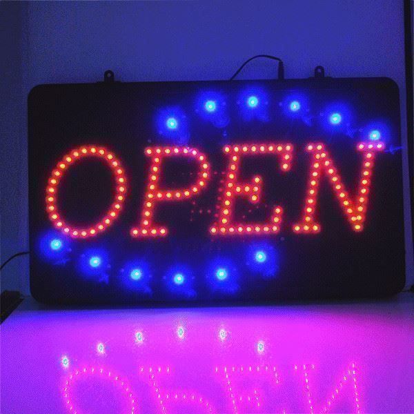 LED-Leuchtschild, Ladenschild „OPEN“