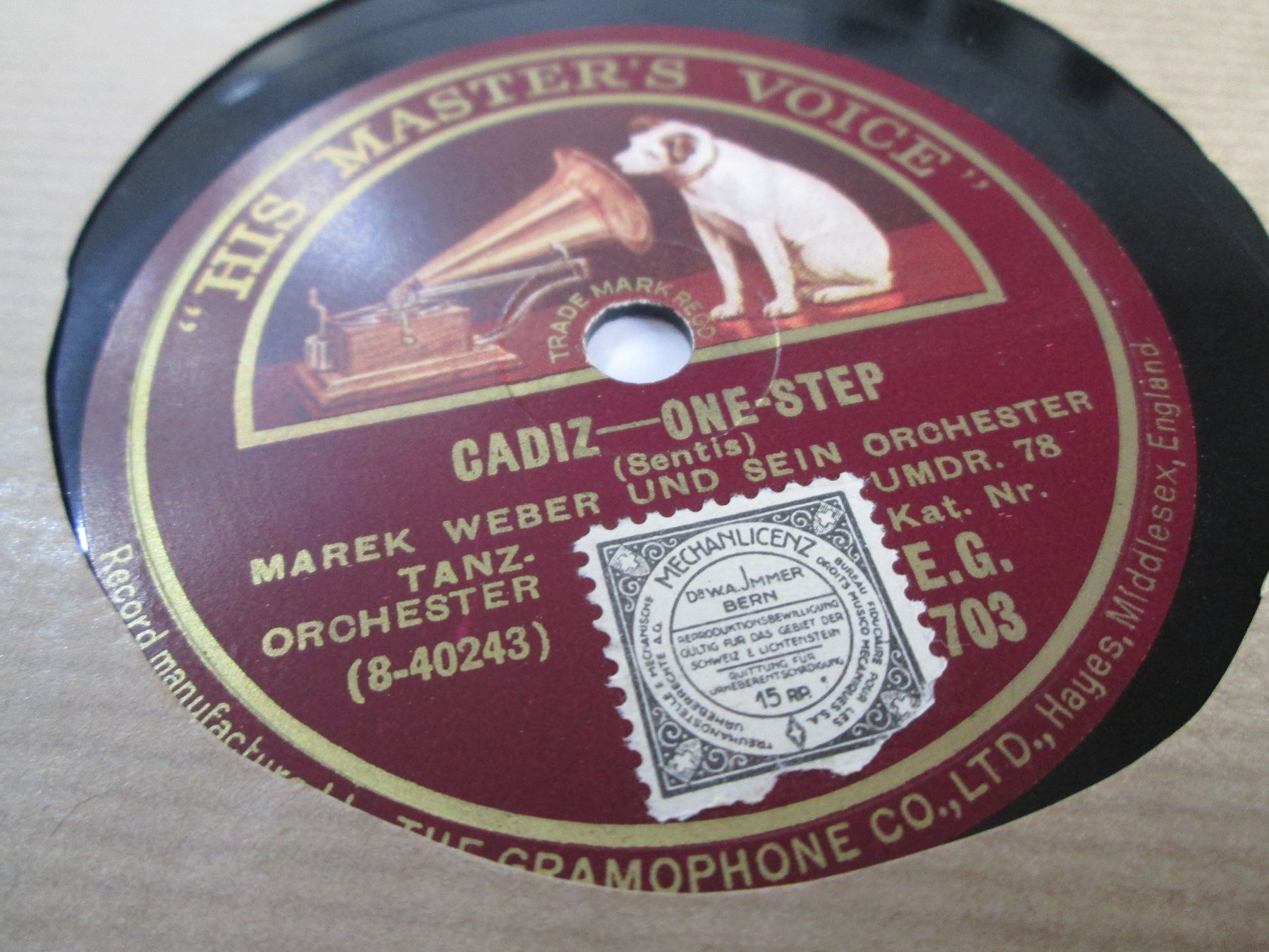 Schallplatten: DISQUES 78 TOURS – Gebraucht aus Lausanne von Leag 9