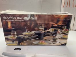 Rosenstein&Söhne Raclette-Grills mit Stein & Grillplatte 2-8