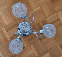Deckenlampe 3-flammig mit Kugeldraht-Lampenschirmen 💡