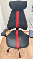 Office Chair, Ergonomic, Black & Red Leather A