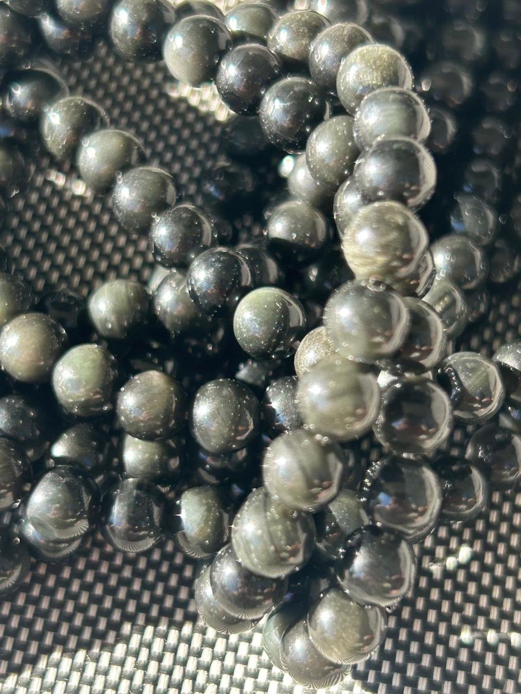 Minerali & Pietre curative: Strang echte rainbow obsidian Level 1 / stone beads 6 mm – Nuovo e nell'imballaggio originale da Niederrohrdorf venduto da Ytobi