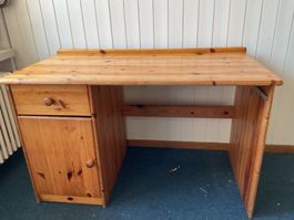 Schreibtisch Kiefer Massiv Holz mit Schublade und Schrank