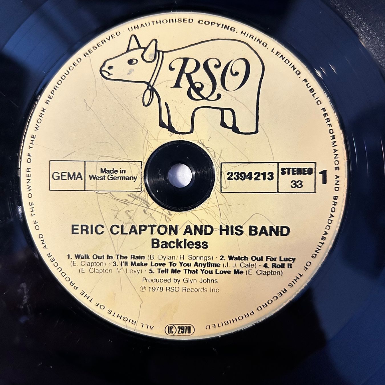 Dischi in vinile: Eric Clapton - Backless,  LP Vinyl – Usato da Aesch BL venduto da BernisFlomi 2