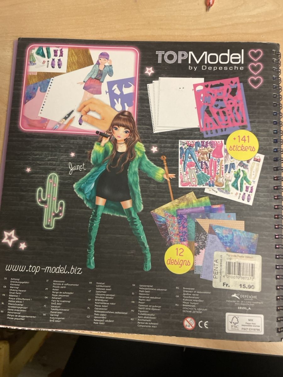 Bücher: TOPModel Design Malbuch mit Leucht Stift neuwertig – Gebraucht aus Obergerlafingen von cabo4 4