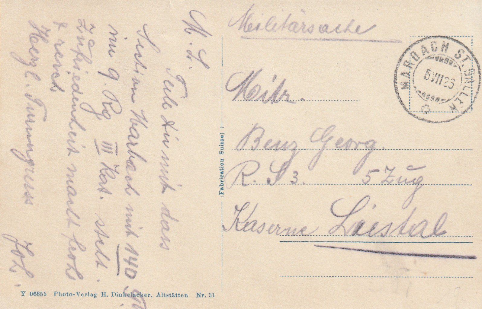 Cartes postales: Marbach Bäckerei – D'occasion à Rorschacherberg par fratovi2 1