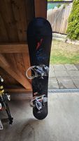 Snowboard mit Bindung schwarz Grösse 156 guter Zustand