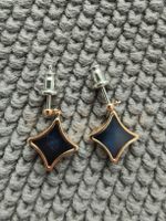 Schöne Ohrringe von Fossil rosegold/blau in top Zustand