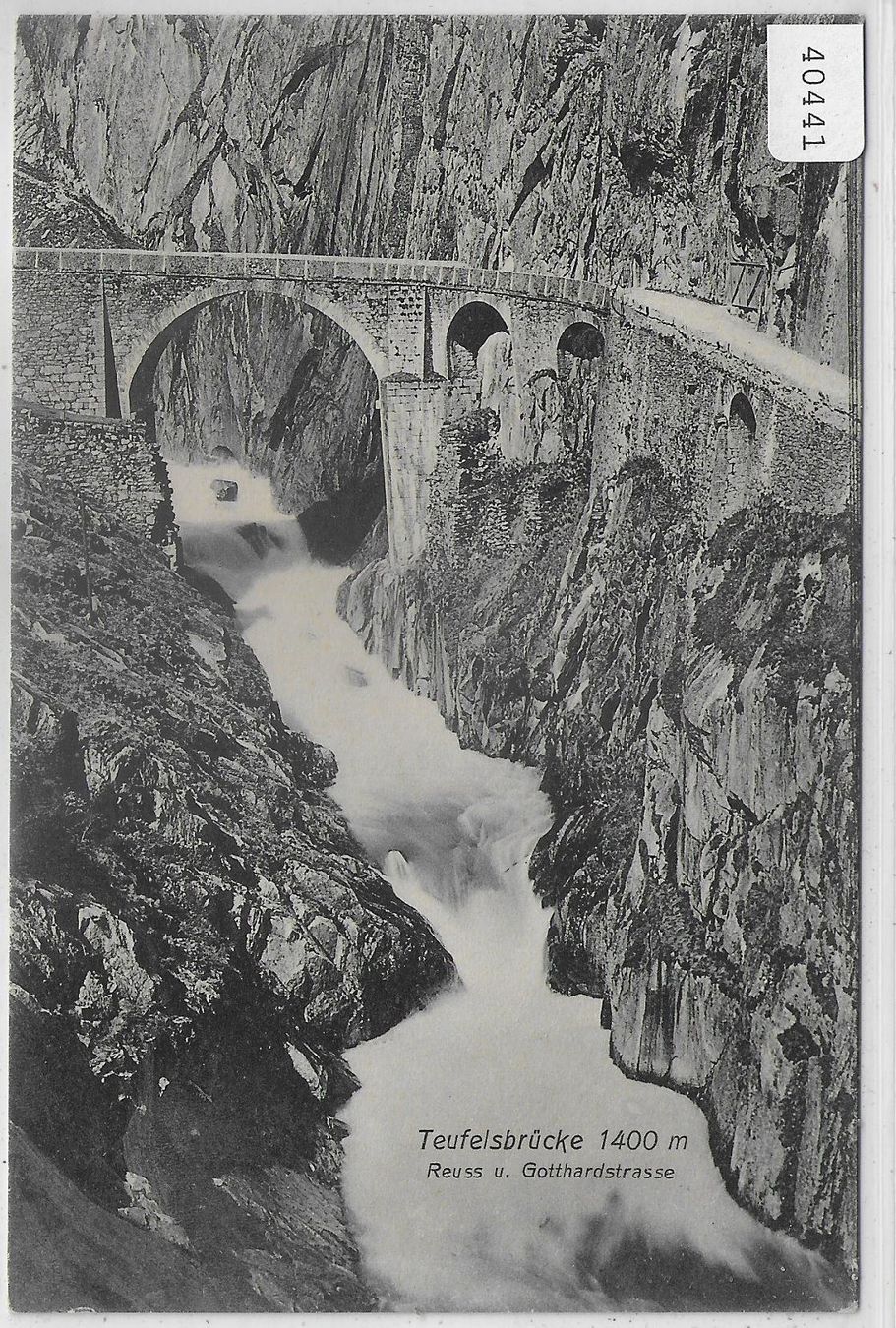 Cartoline postali: Teufelsbrücke - Reuss und Gotthardstrasse – Usato da Ettingen venduto da Kartenplanet