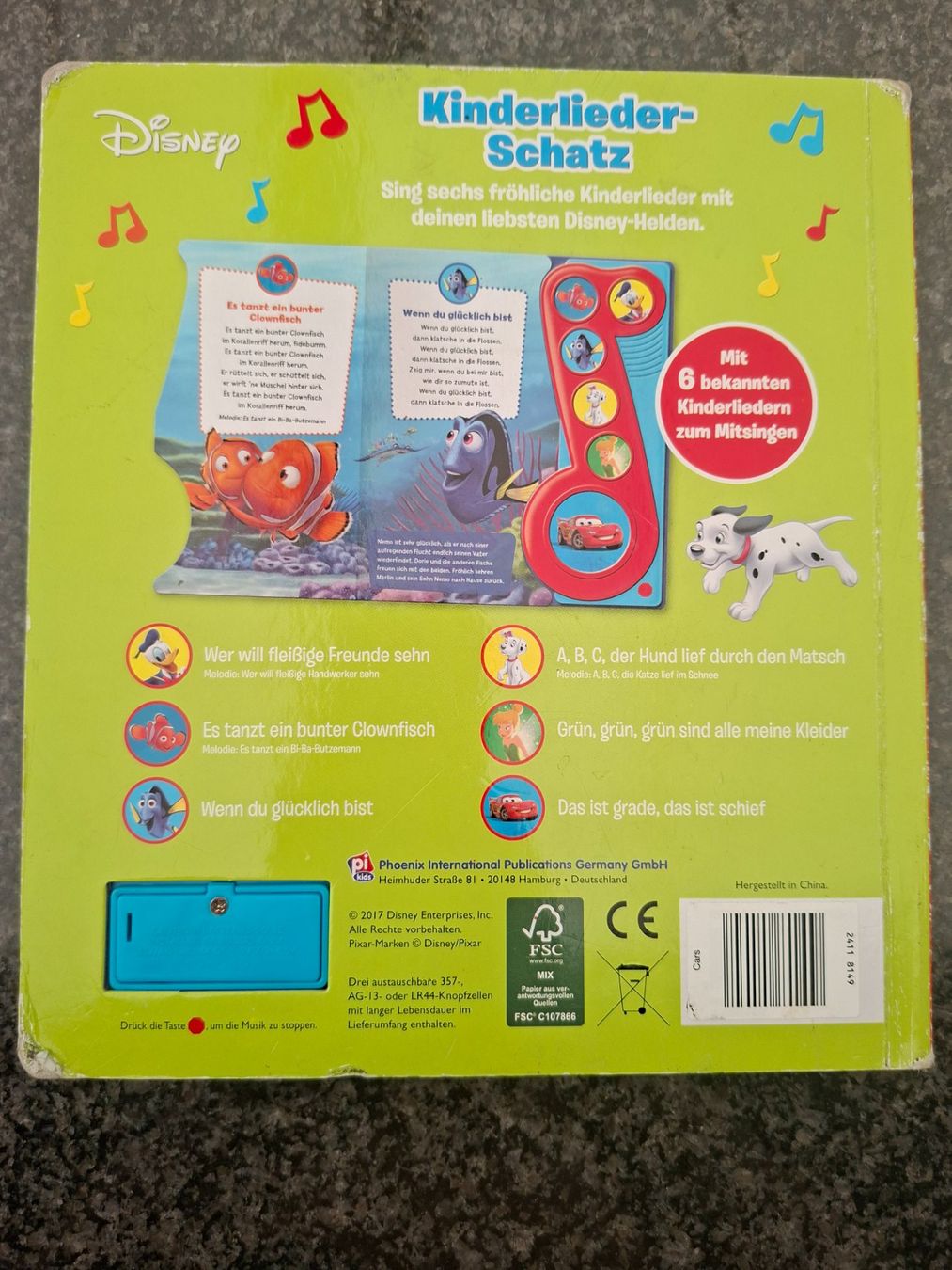 Bücher: Disney; Kinderbuch / Soundbuch "Kinderlieder-Schatz" – Gebraucht aus Boniswil von Totomat-Lady2 1